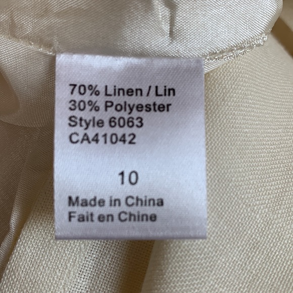 LYNN CANTIN-ivory women’s lined & belted tunic dress straight-line comfy design - Picture 6 of 10